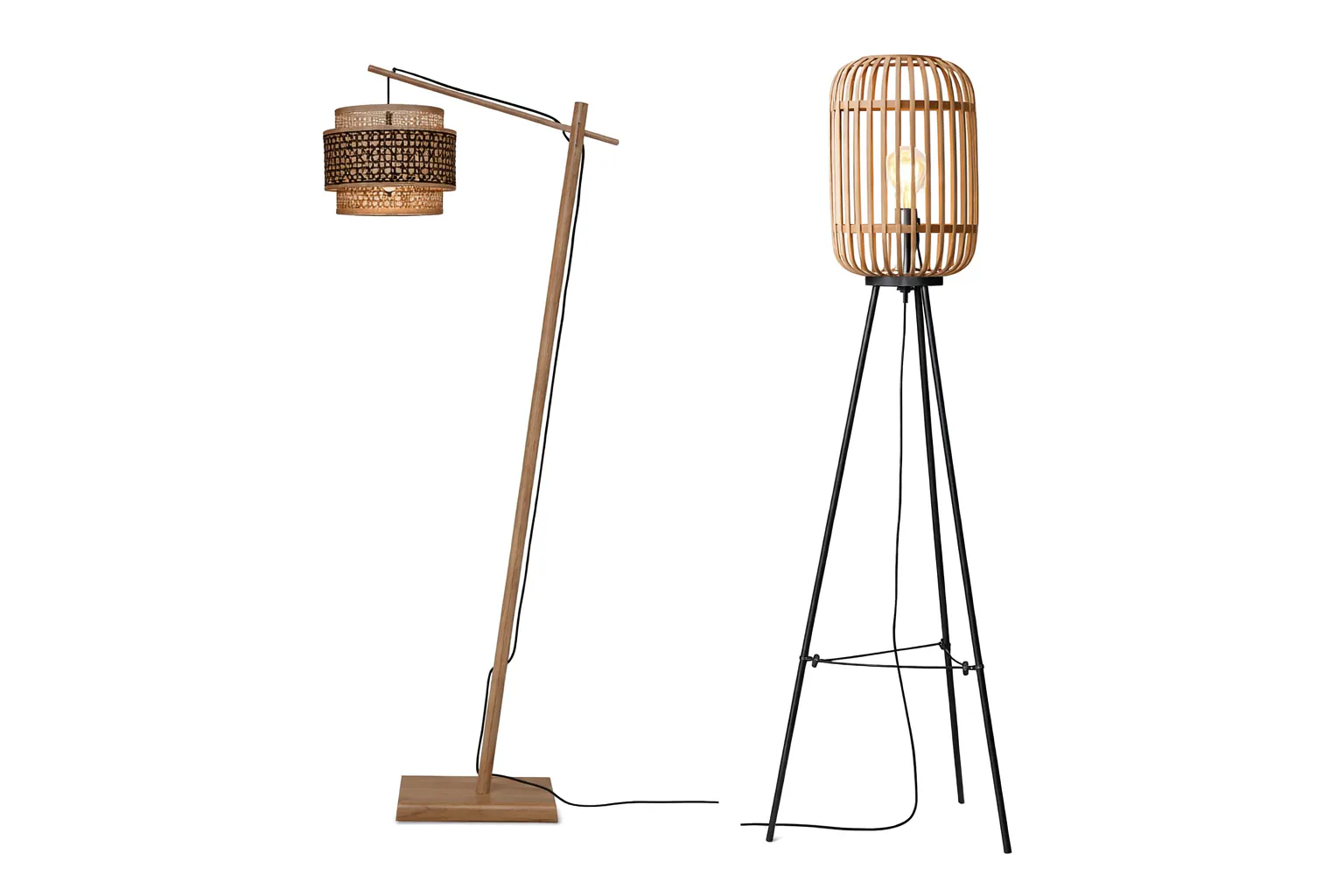 Bamboe vloerlampen