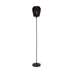Eglo Vloerlamp Persley Staal Zwart Papier | IP20 - Geschikt voor 1x E27 