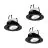 Voordeelpak 3x Eglo LED Spot Saliceto-Z Aluminium Zwart 4.7W 440lm - 827-865 Afstembaar Wit + RGB | 88mm - Zaagmaat 68mm - IP20 - Zigbee Dimbaar