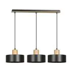 Emibig Hanglamp Torin Staal Zwart | Geschikt voor 3x E27 - Max 15W