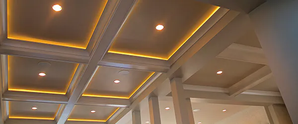LED inbouwspots in het plafond